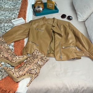 NWOT caramel Moto jacket